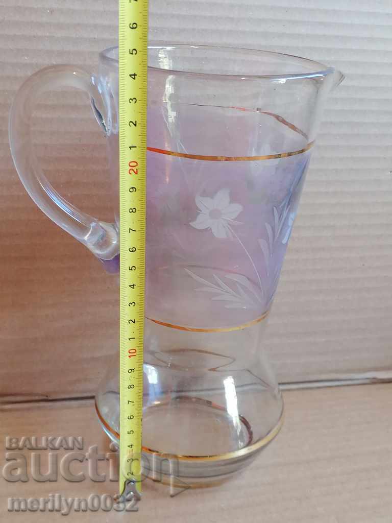 Old crystal jug with engravings - 5 Old crystal jug with engravings - 5