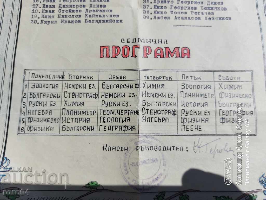 SAMOKOV - WEEKLY PROGRAM - LIST - 5 SAMOKOV - WEEKLY PROGRAM - LIST - 5