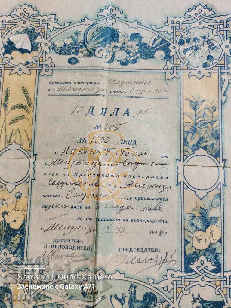 SHARE FOR 1000 BGN - 7 SHARE FOR 1000 BGN - 7