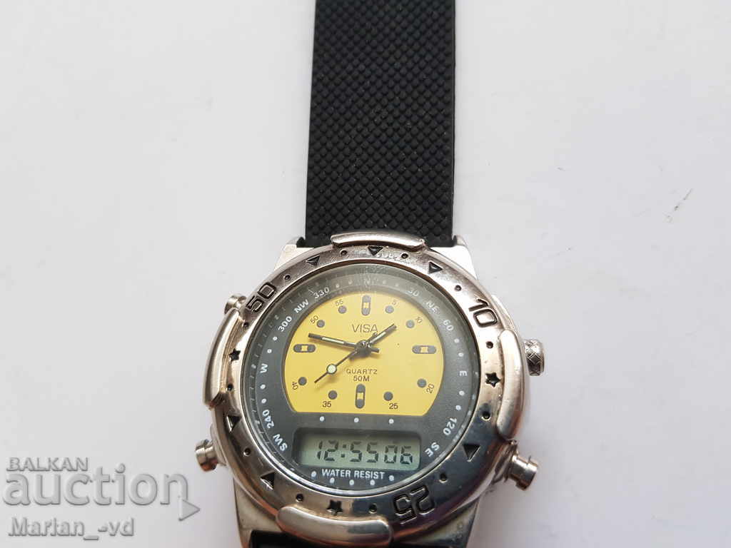 Men's quartz watch Visa with two times - 6