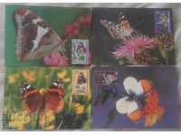 Card Maximum Bulgaria 4 pcs. butterflies