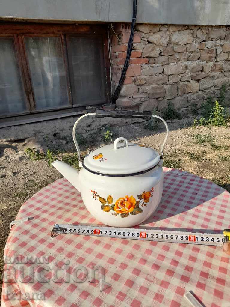 Auction Old enamel teapot Auction Old enamel teapot