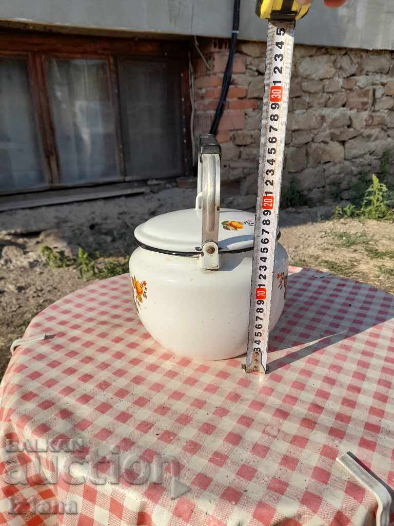 Delivery of Old enamel teapot Delivery of Old enamel teapot