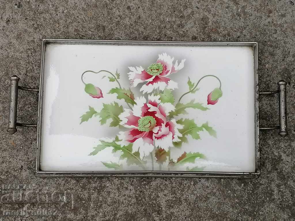 Old porcelain tray, tray, service, porcelain, mignon with price 52.00 BGN | € 26.59