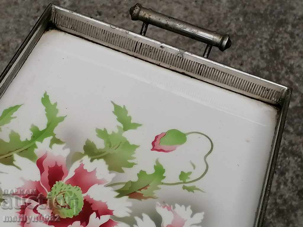 Auction  Old porcelain tray, tray, service, porcelain, mignon
