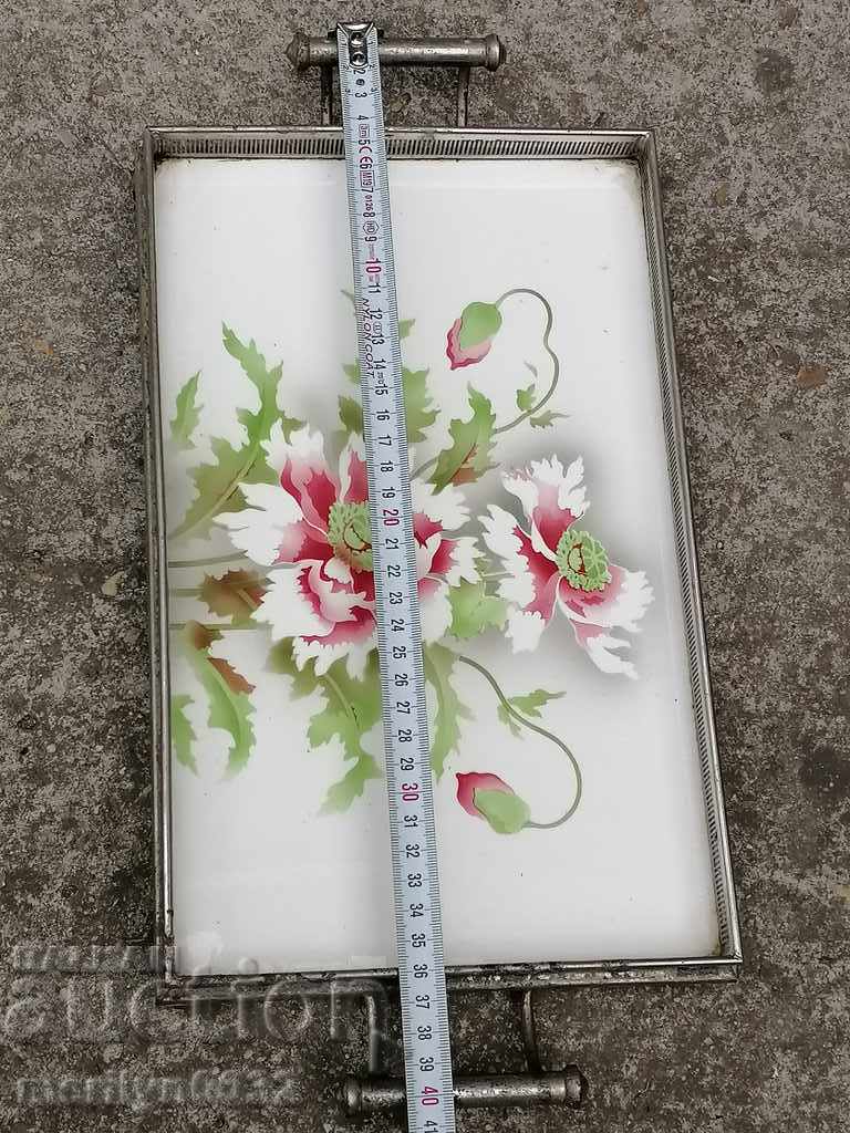 Old porcelain tray, tray, service, porcelain, mignon - 6
