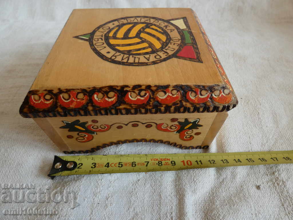 Bulgarian Football Federation BFF wooden box pyrographed - 5 Bulgarian Football Federation BFF wooden box pyrographed - 5
