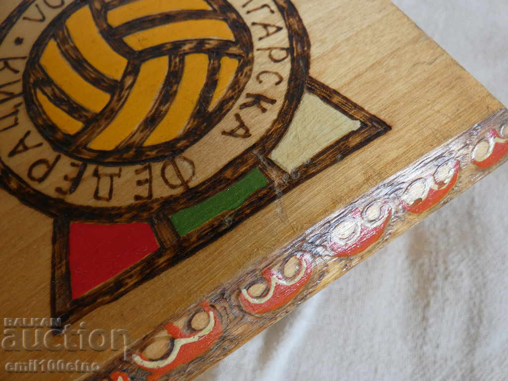 Bulgarian Football Federation BFF wooden box pyrographed - 7 Bulgarian Football Federation BFF wooden box pyrographed - 7