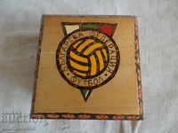 Bulgarian Football Federation BFF wooden box pyrographed