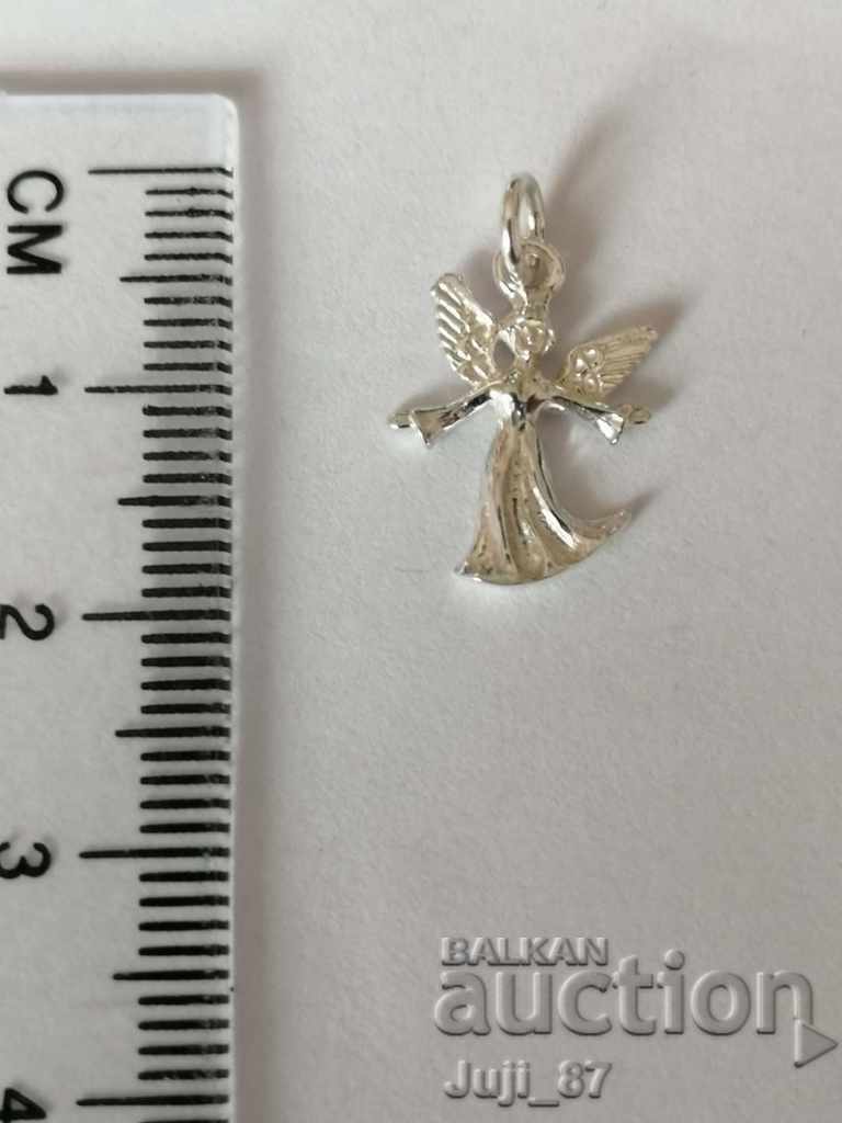 New silver angel pendant