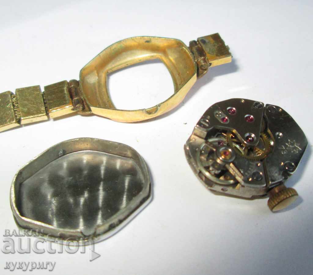 Old women's gold-plated wrist mechanical watch JUNGHANS - 6 Old women's gold-plated wrist mechanical watch JUNGHANS - 6