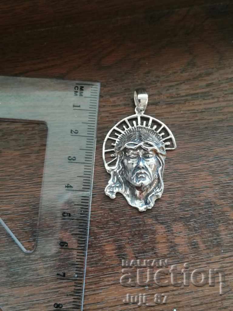 Нов сребърен медальон Исус Христос