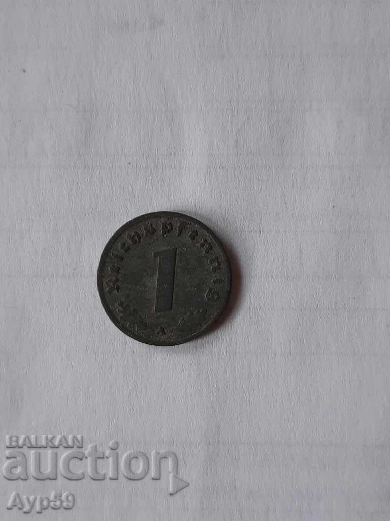 1 Pfennig 1943A-GERMANIA