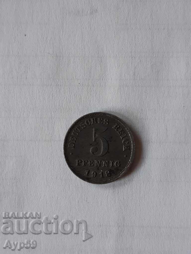 5 Pfennig 1918F-ΓΕΡΜΑΝΙΑ