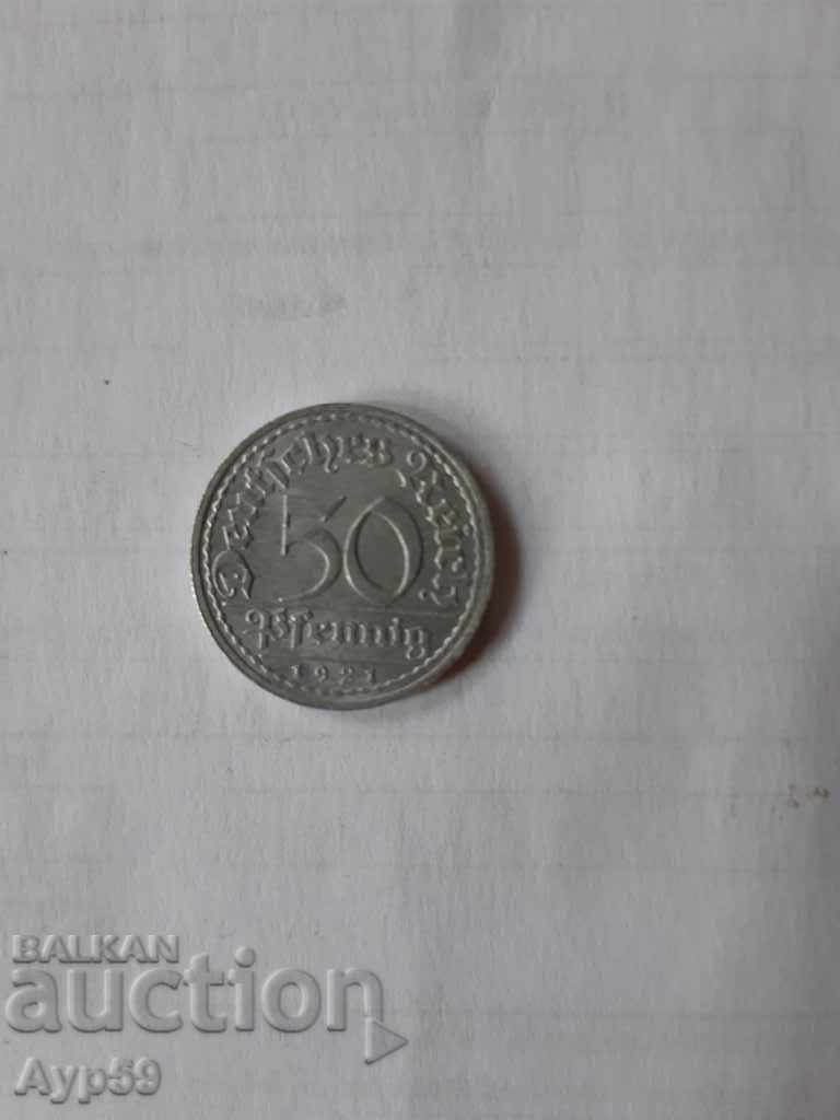 50 Пфениг 1921 A-ГЕРМАНИЯ