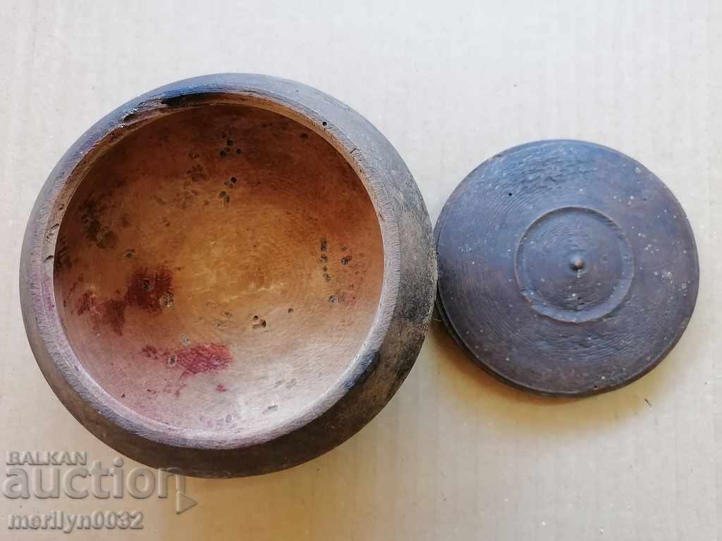 Wooden bowl with lid bowl salt shaker tanurche, wooden - 7 Wooden bowl with lid bowl salt shaker tanurche, wooden - 7