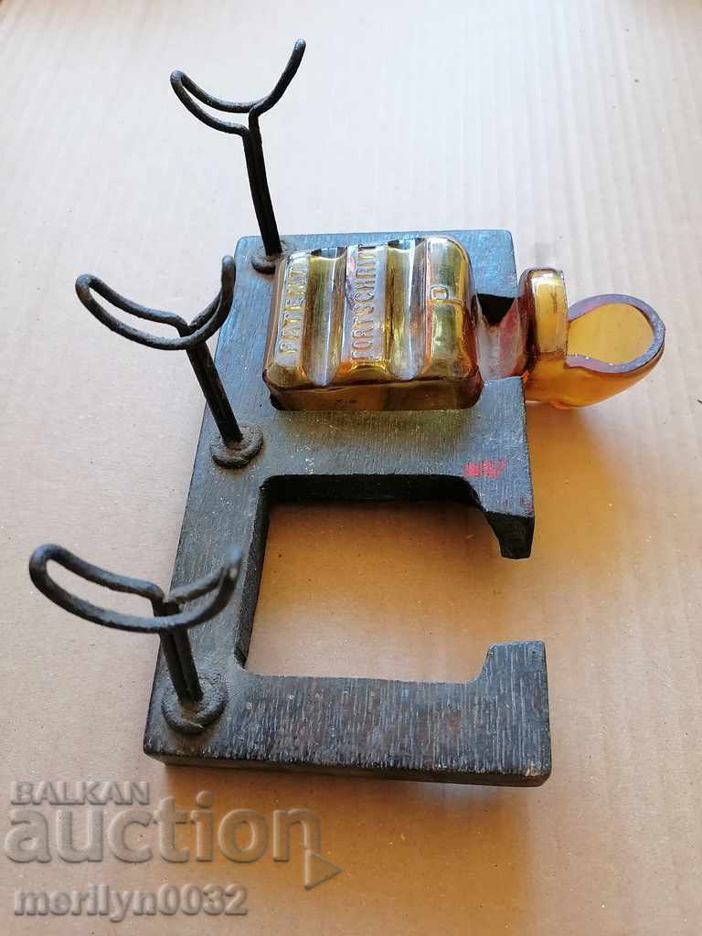 Delivery of Old glass inkwell Principality of Bulgaria beginning of the 20th century