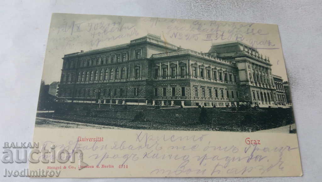 Postcard Graz Universilat 1902