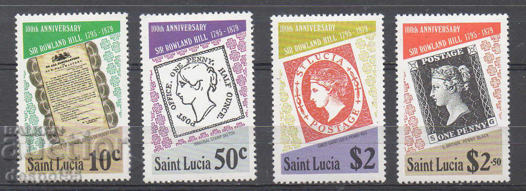 1979. St. Lucia. Anniversary of the death of Sir Rowland Hill.