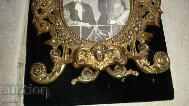 bronze frame with the monogram of Prince Alexander Battenberg - 5 bronze frame with the monogram of Prince Alexander Battenberg - 5