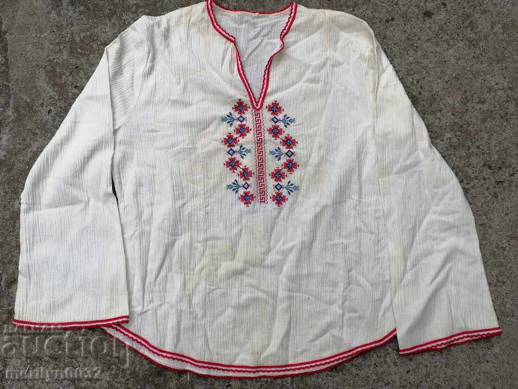 Old authentic embroidered shirt silk trim folk costume embroidery with price € 69.92 | 136.75 BGN Old authentic embroidered shirt silk trim folk costume embroidery with price € 69.92 | 136.75 BGN