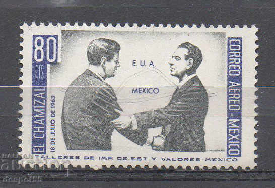 1964. Mexic. Președintele Kennedy și președintele A. Lopez Mateos.