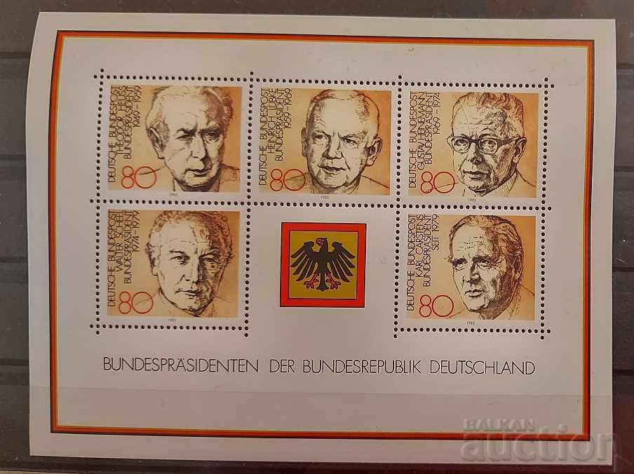 Germany 1982 Personalities / Presidents MNH Bloc