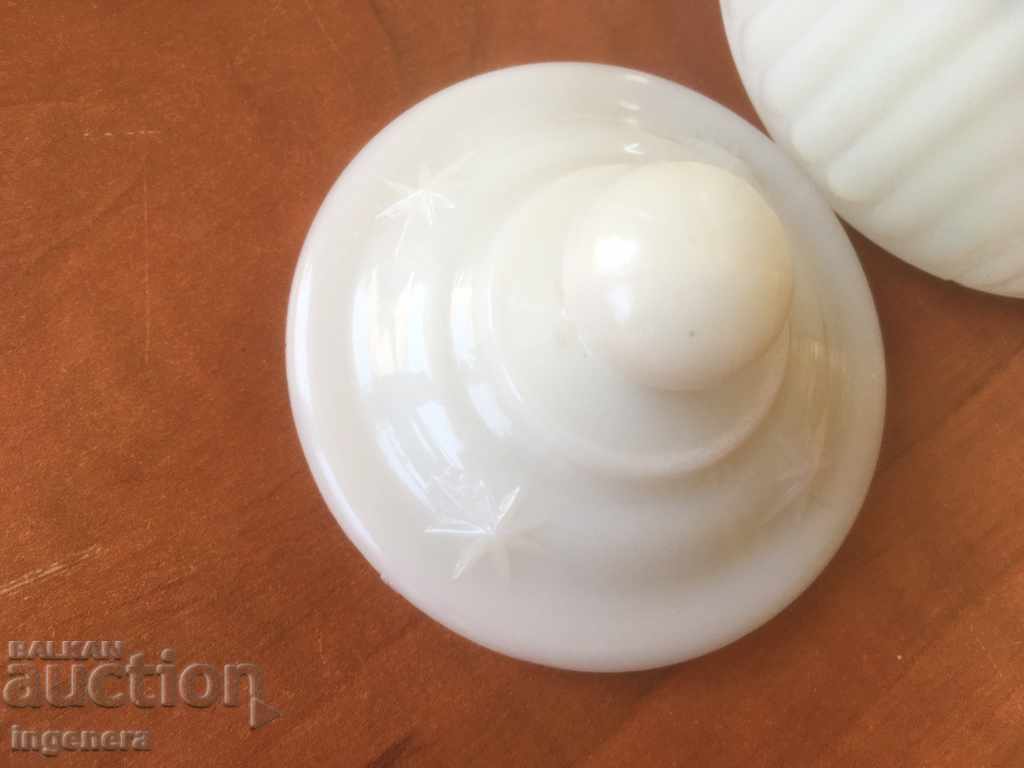 WHITE MILK GLASS SUGAR ORNAMENTS SUGAR - 6