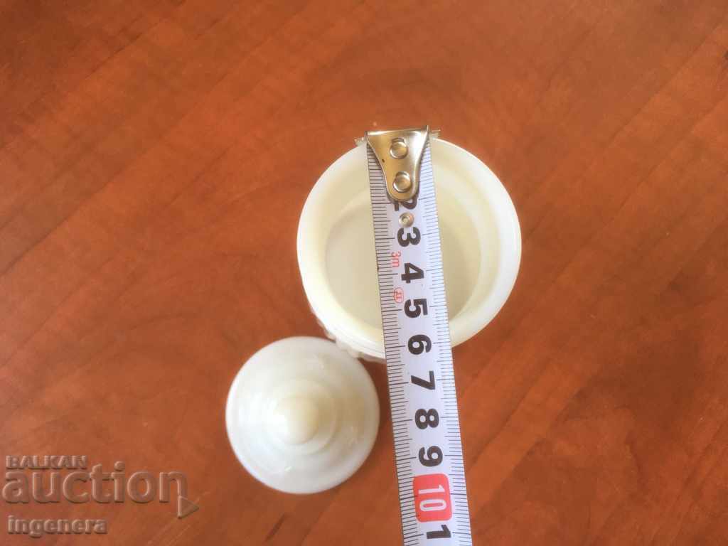 WHITE MILK GLASS SUGAR ORNAMENTS SUGAR - 7