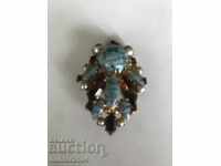 Brooch with turquoise - old