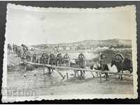 1742 Kingdom of Bulgaria soldiers cross the WWII bridge