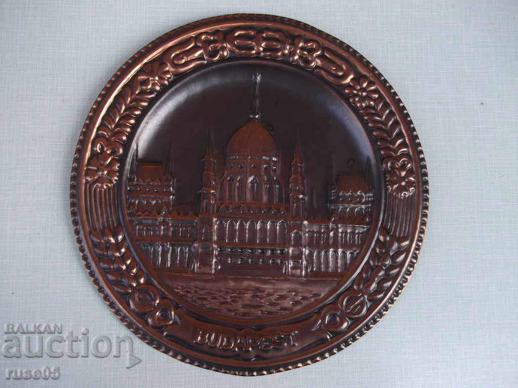 Panel "BUDAPEST" copper round for wall - 7