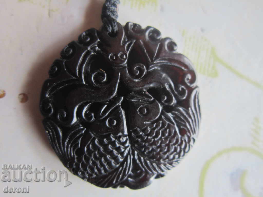 Amazing locket necklace carved stone with price 50.00 BGN | € 25.56