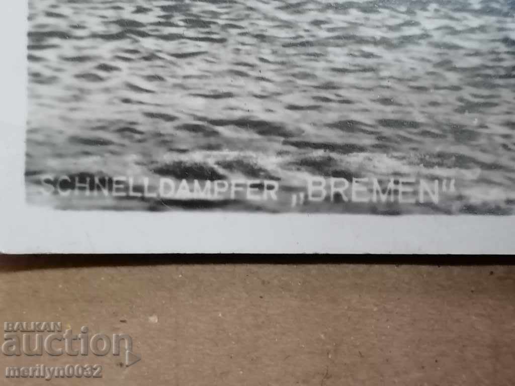Delivery of Postcard photo ship Bremen 1933