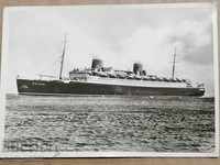 Пощенска картичка снимка корабът Бремен 1933 год