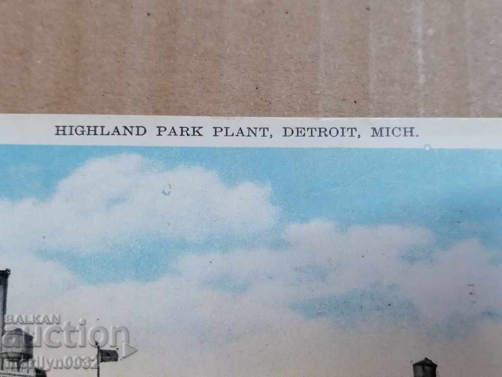 Auction Postcard photo city Detroit USA 1936 Auction Postcard photo city Detroit USA 1936