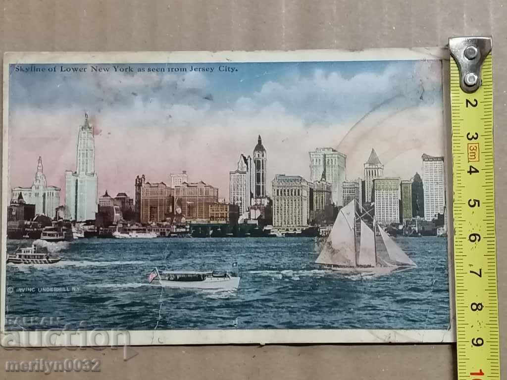 Delivery of Postcard photo New York City USA 1922