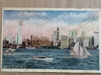 Пощенска картичка снимка град Ню Йорк САЩ 1922 год