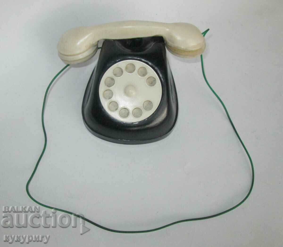 Стара Соц детска играчка бакелитен телефон НРБ