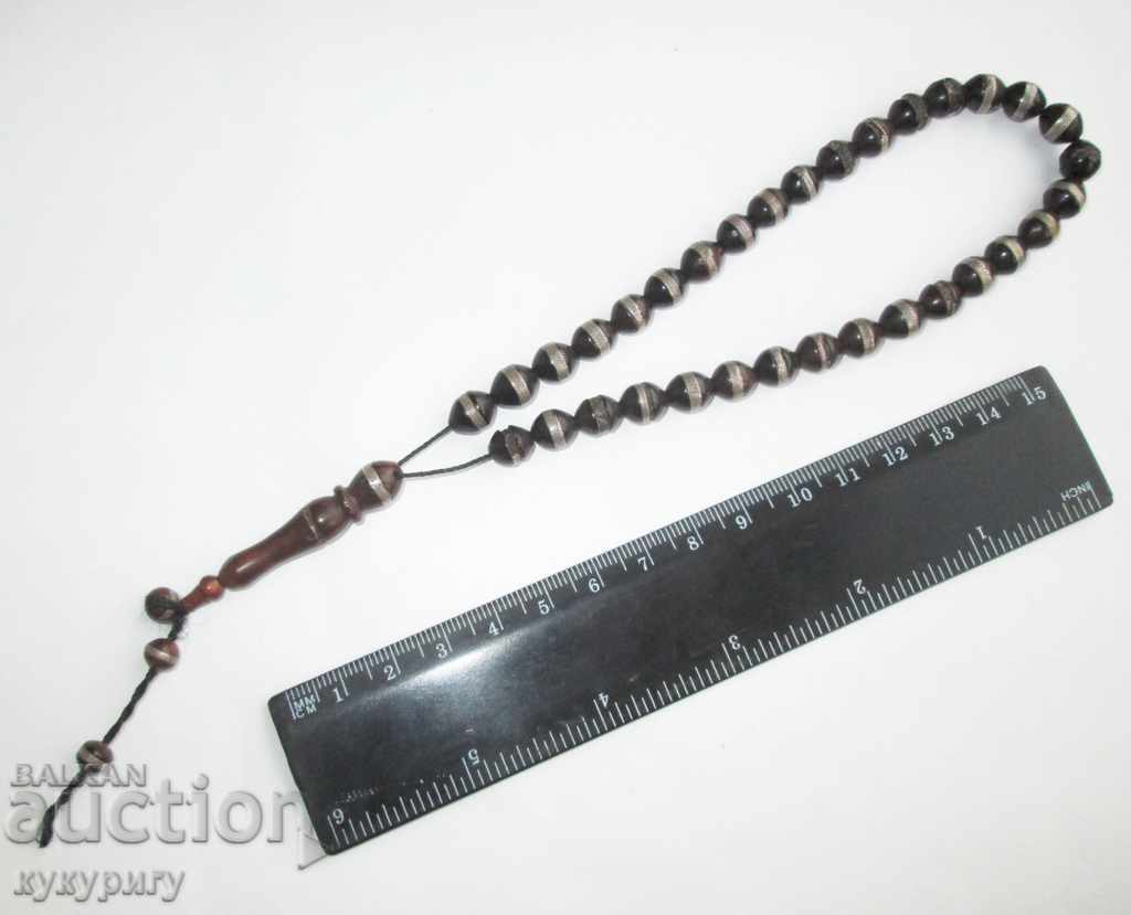 Стара броеница 33 зърна с декорации - 7 Стара броеница 33 зърна с декорации - 7