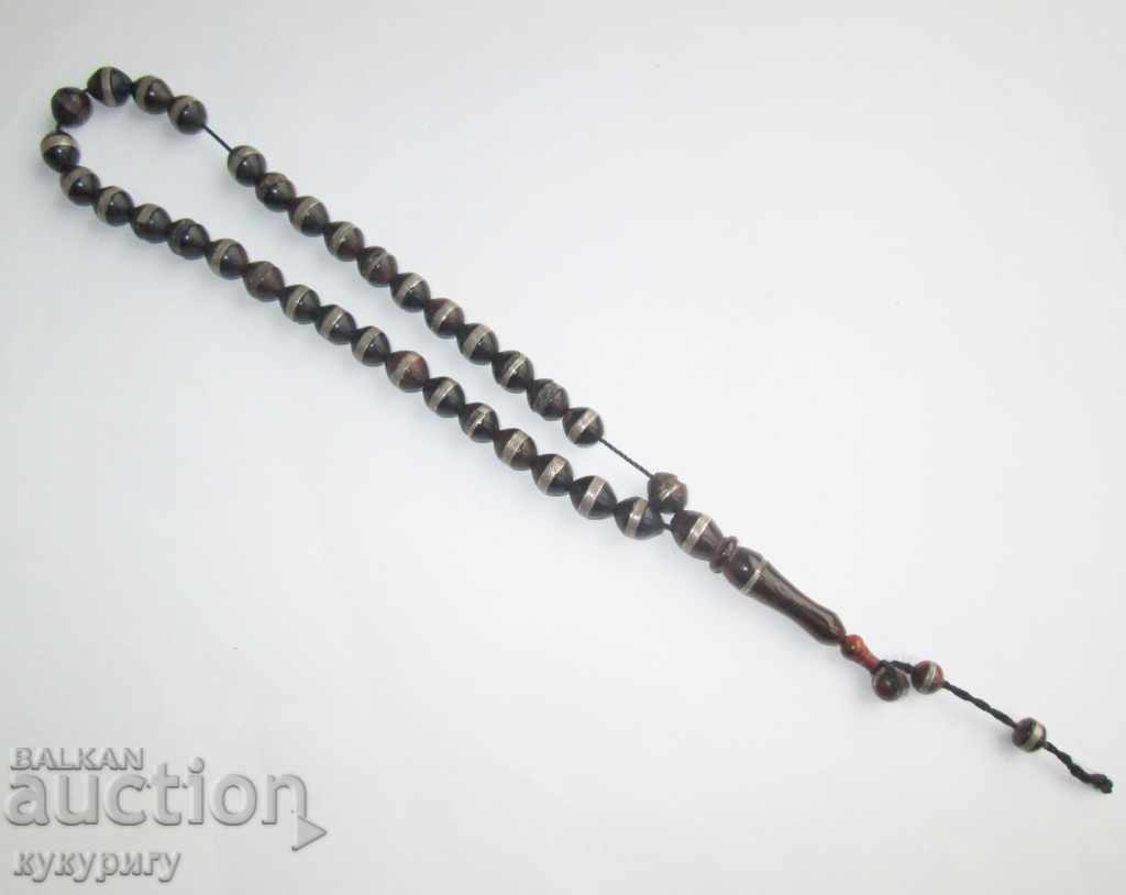 Стара броеница 33 зърна с декорации Стара броеница 33 зърна с декорации