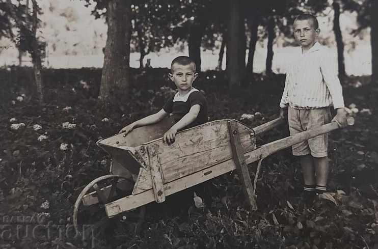 1927 Cărucior de mână FOTO COPII FOTO REGATUL BULGARIEI