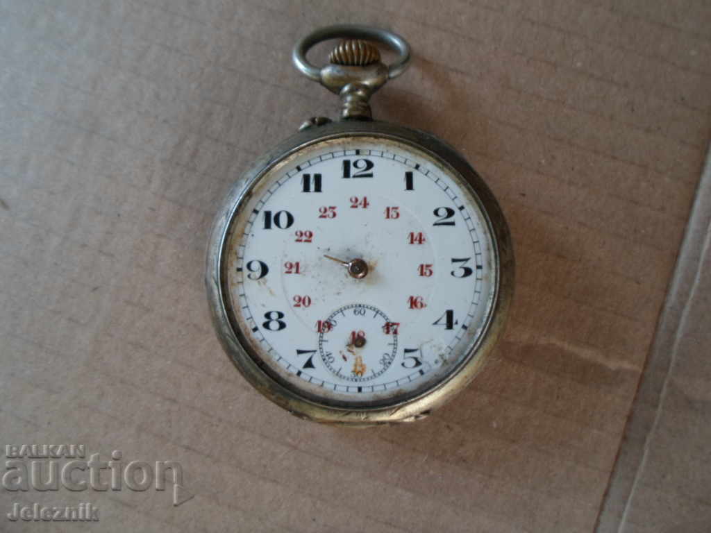 antique solid silver swiss pocket watch-to restore