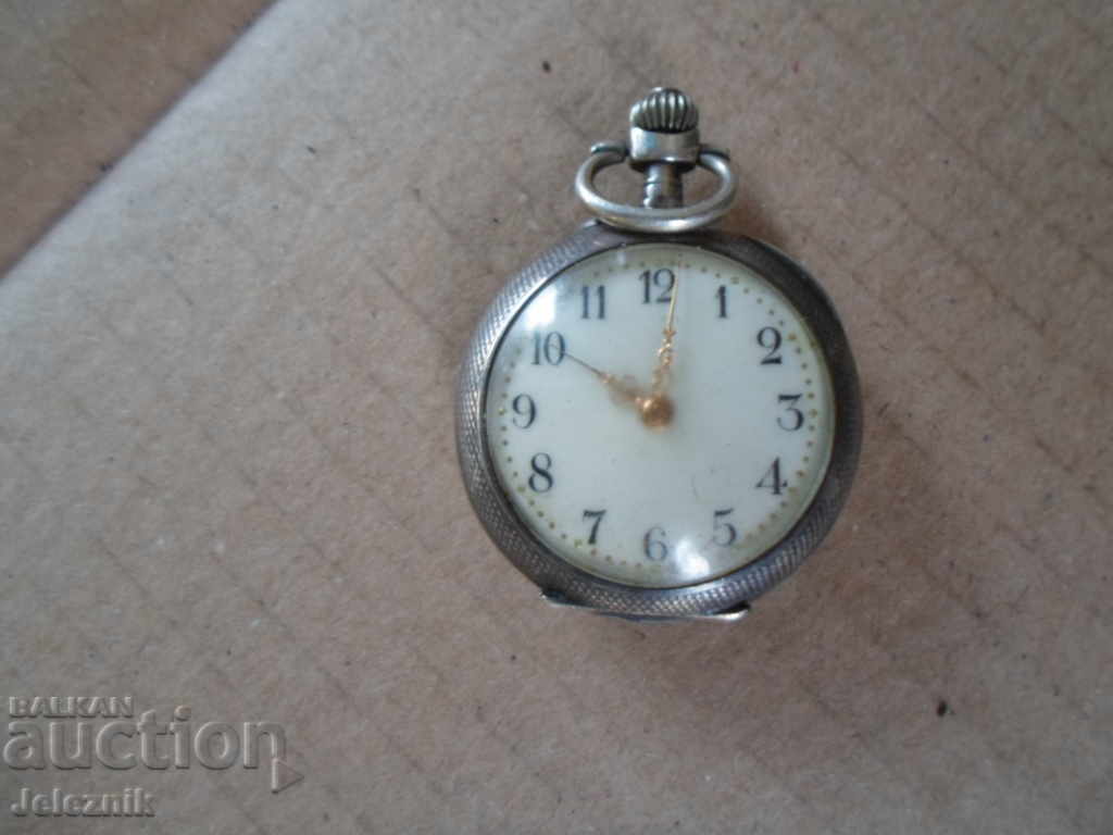 antique swiss silver lady pocket watch-working