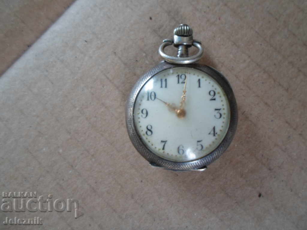 antique swiss silver lady pocket watch-working antique swiss silver lady pocket watch-working