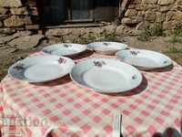 Old porcelain dish, plates