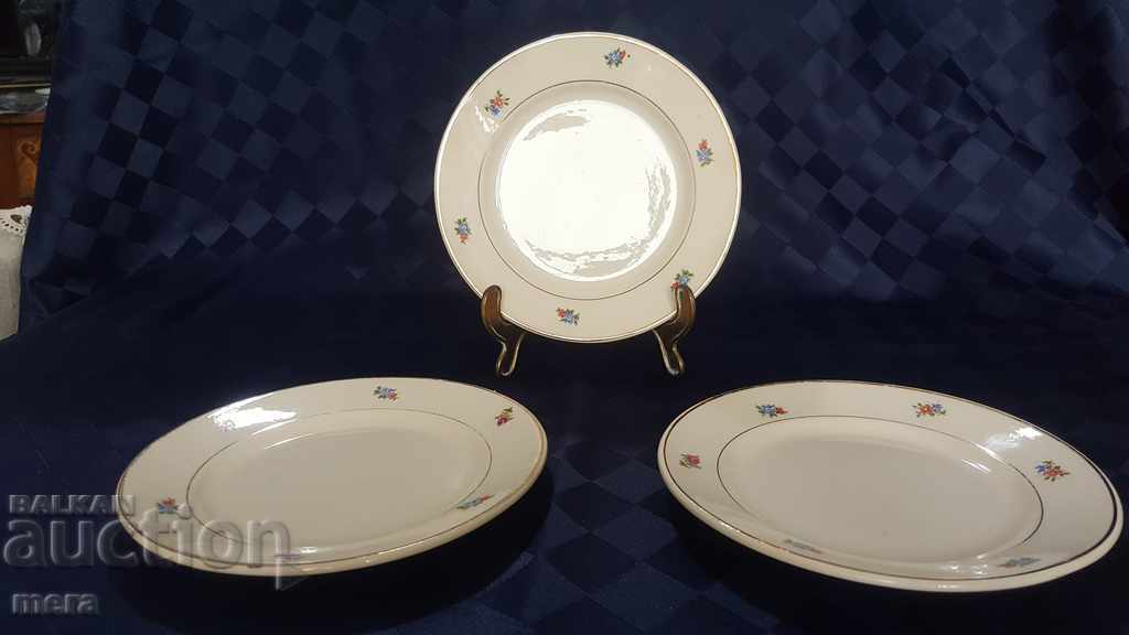 Porcelain plates-demi porcelaine badonviller france