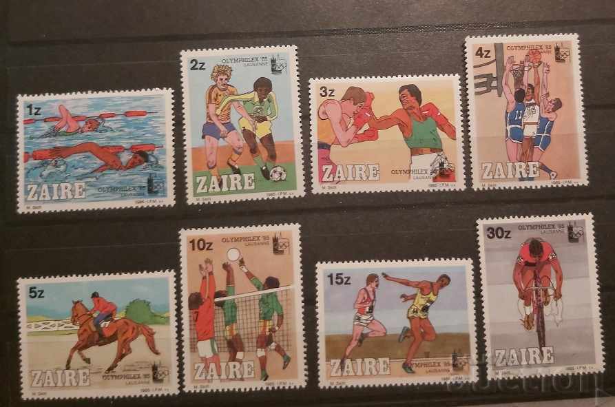 Zair 1985 Jocurile Olimpice/Fotbal/Echitație MNH