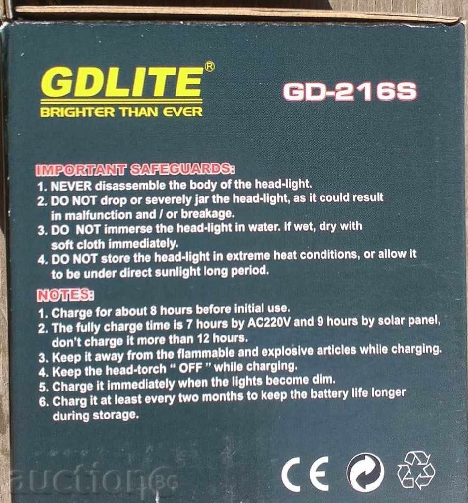 Delivery of Headband, Solar LED Headlamp GD-216S Delivery of Headband, Solar LED Headlamp GD-216S