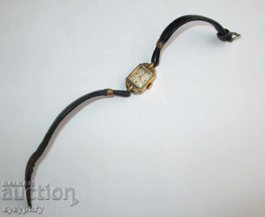 Old women's wrist gold watch Glashutte / SA